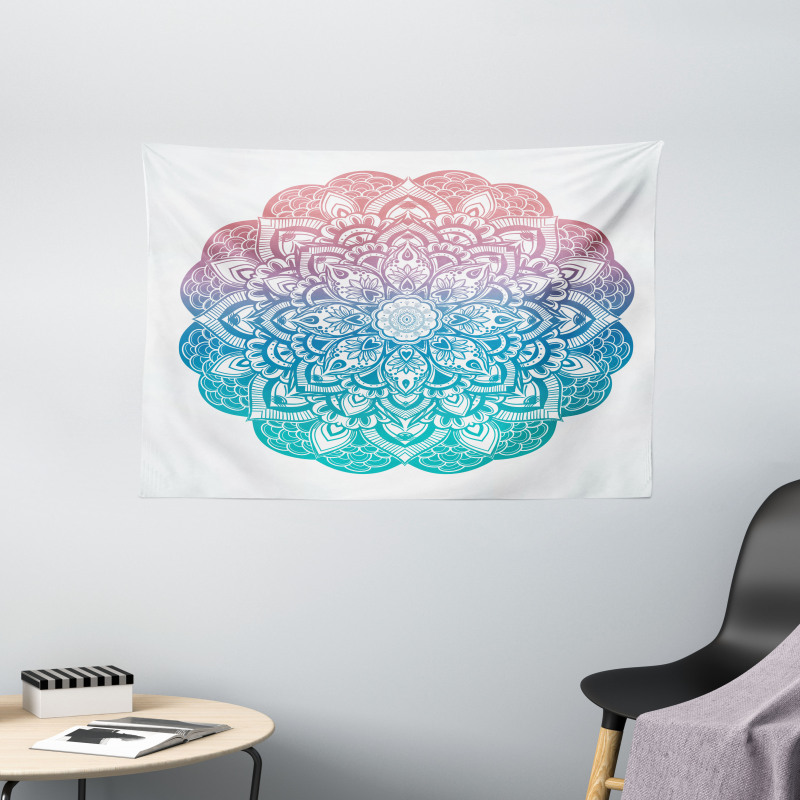 Boho Gypsy Mandala Art Wide Tapestry