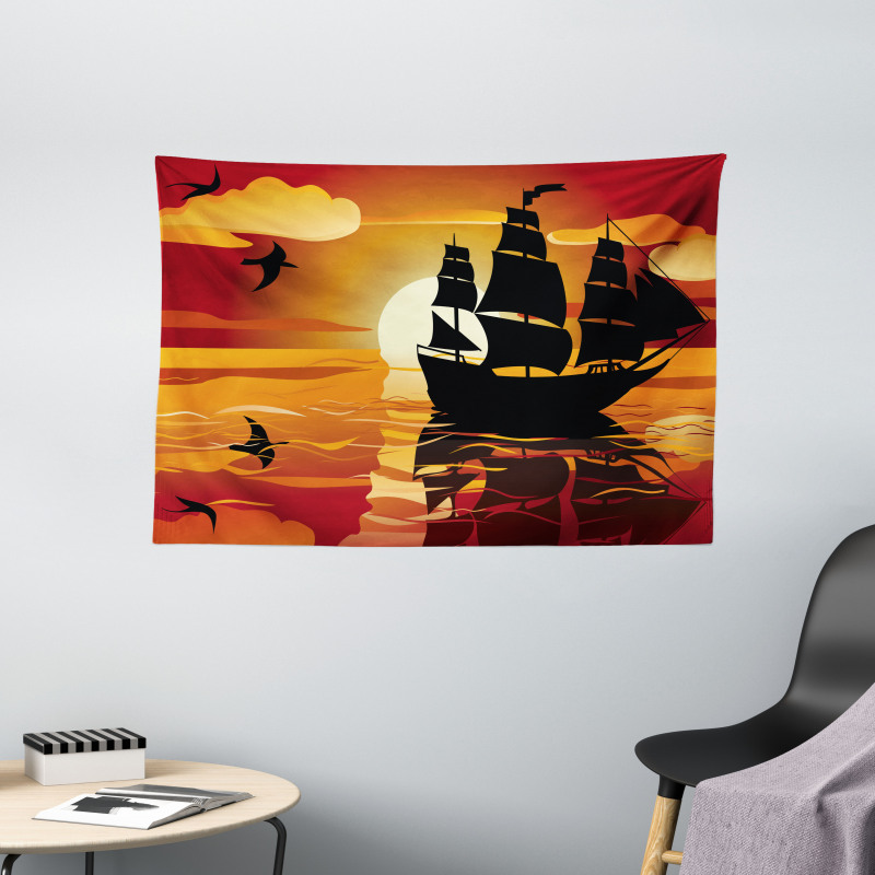 Tranquil Evening Wide Tapestry