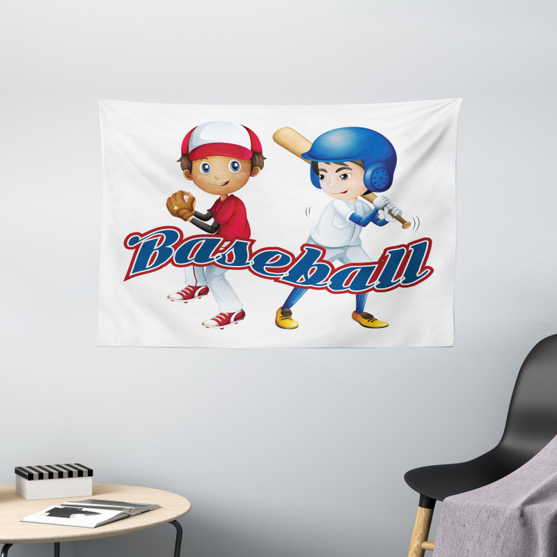 Baseball Pitching Wide Tapestry