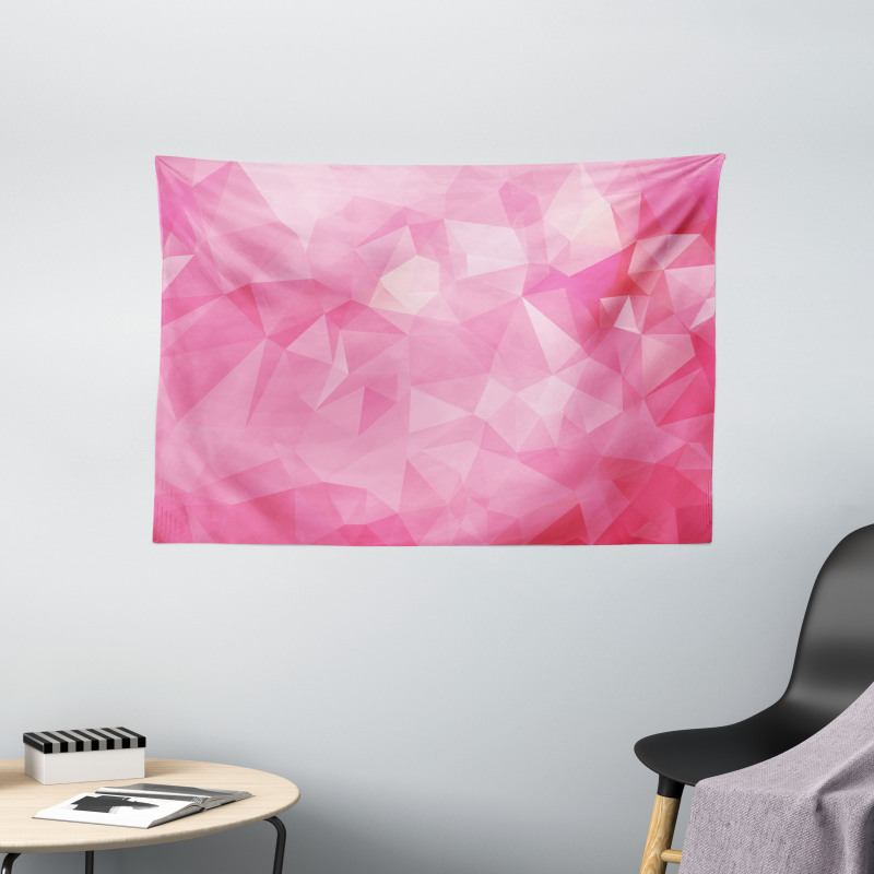 Abstract Polygonal Fractal Wide Tapestry