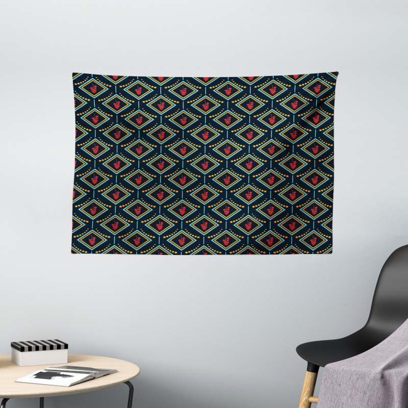 Berry Motifs Wide Tapestry