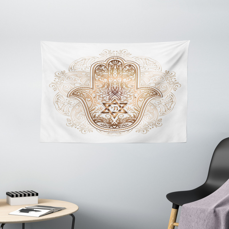 Hand Drawn Wide Tapestry