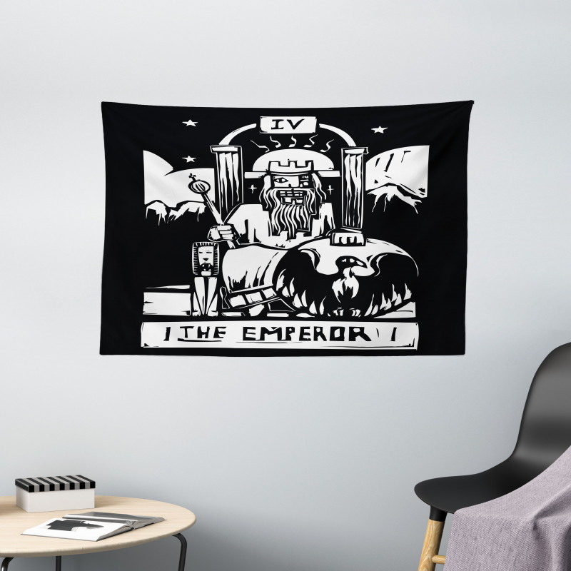 Emperor Card Artwork Wide Tapestry