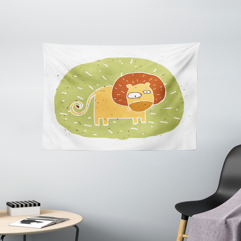 Zoo Animal Nursery Art Wide Tapestry