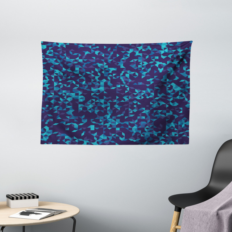 Triangle Dots Wide Tapestry