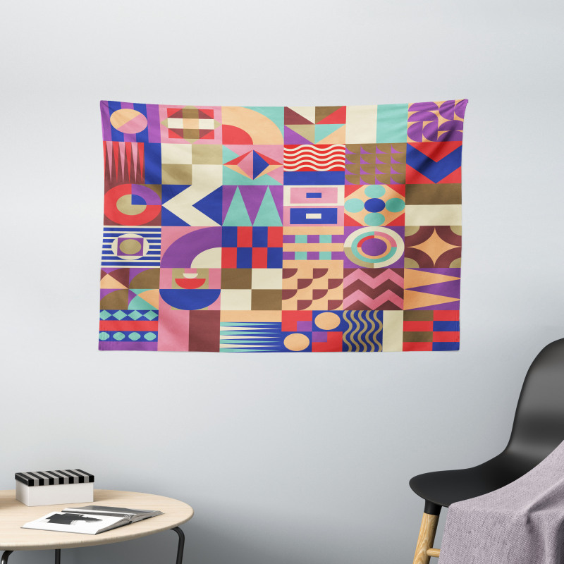Patchwork Mosaic Tile Wide Tapestry