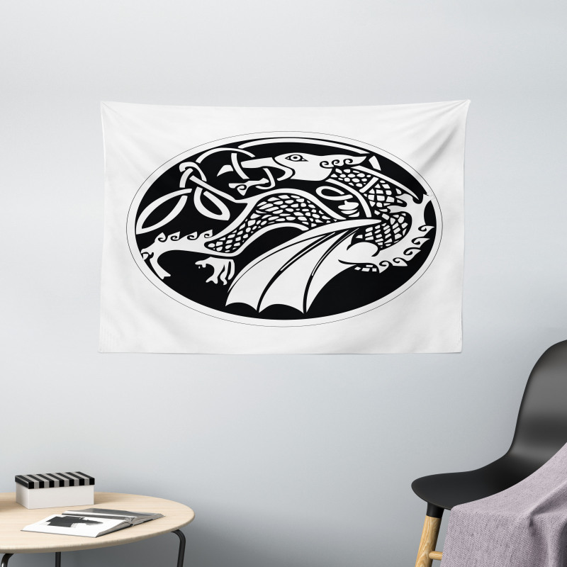 Astronomical Dragon Wide Tapestry