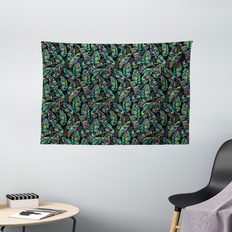 90s Style Rainbow Wide Tapestry