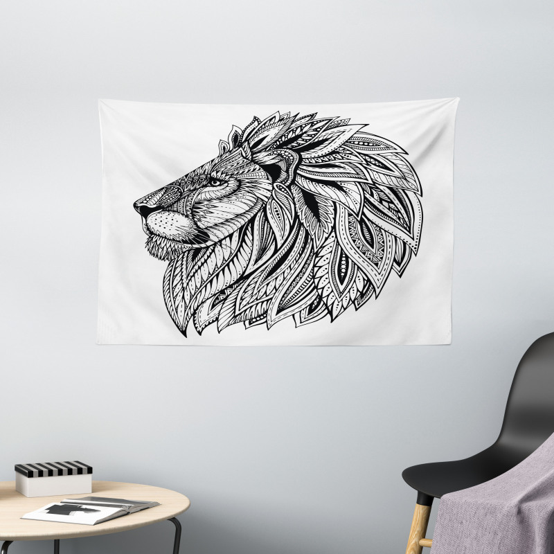 Wild Safari Animal Wide Tapestry