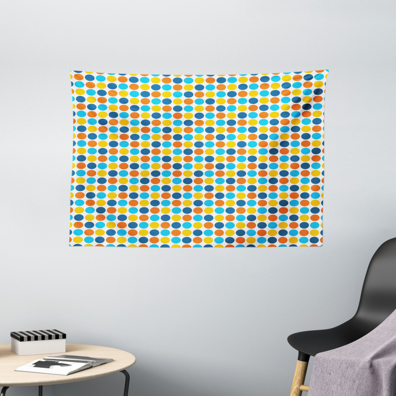 Geometric Retro Style Wide Tapestry