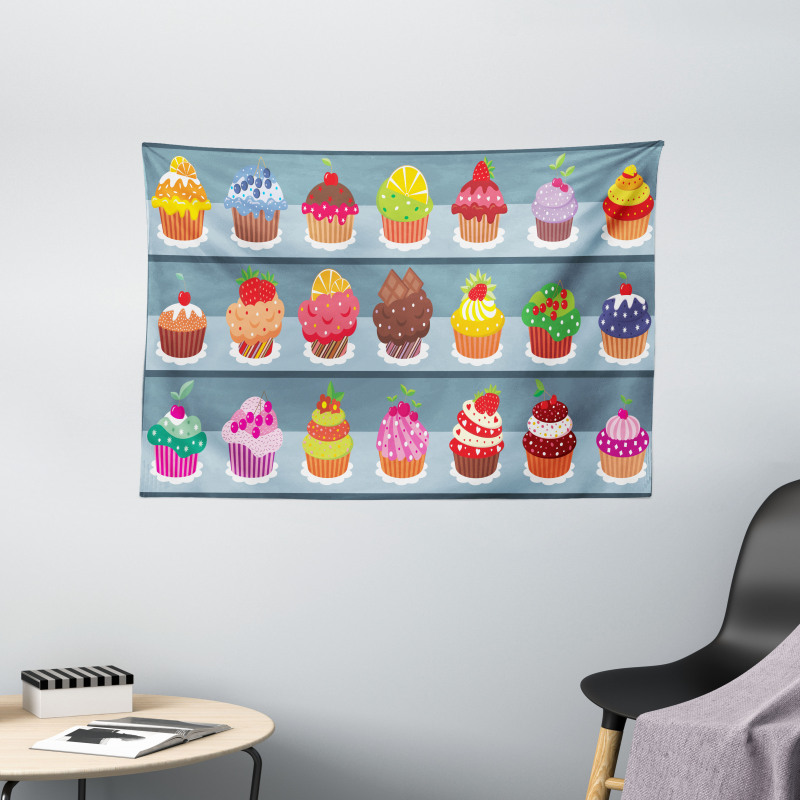 Multilayered Muffin Wide Tapestry