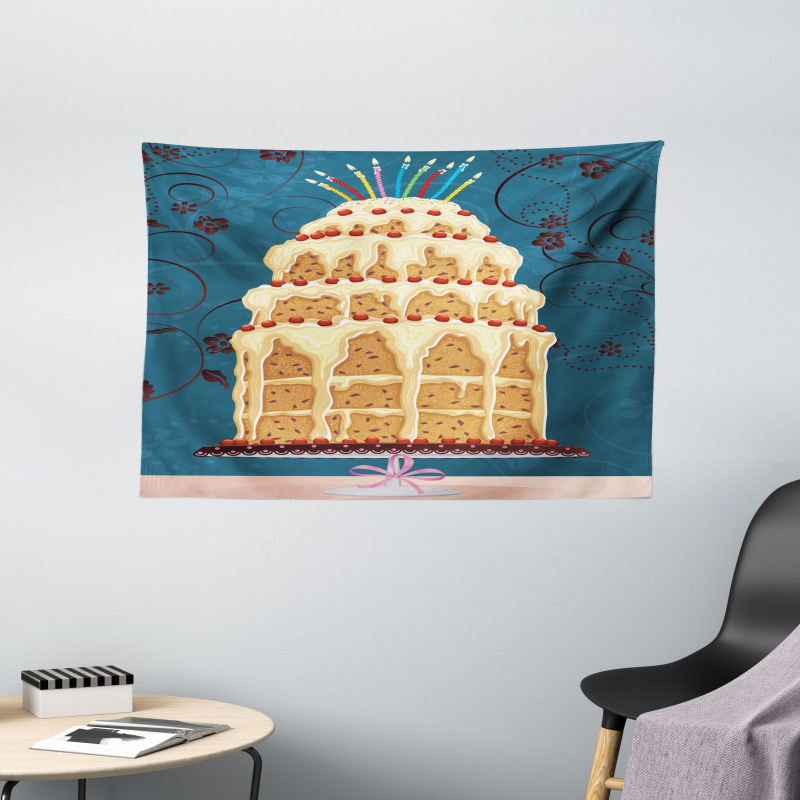 Crumb Coated Party Cake Wide Tapestry