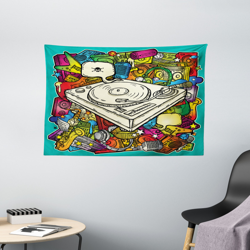 Cube Microphone Wide Tapestry