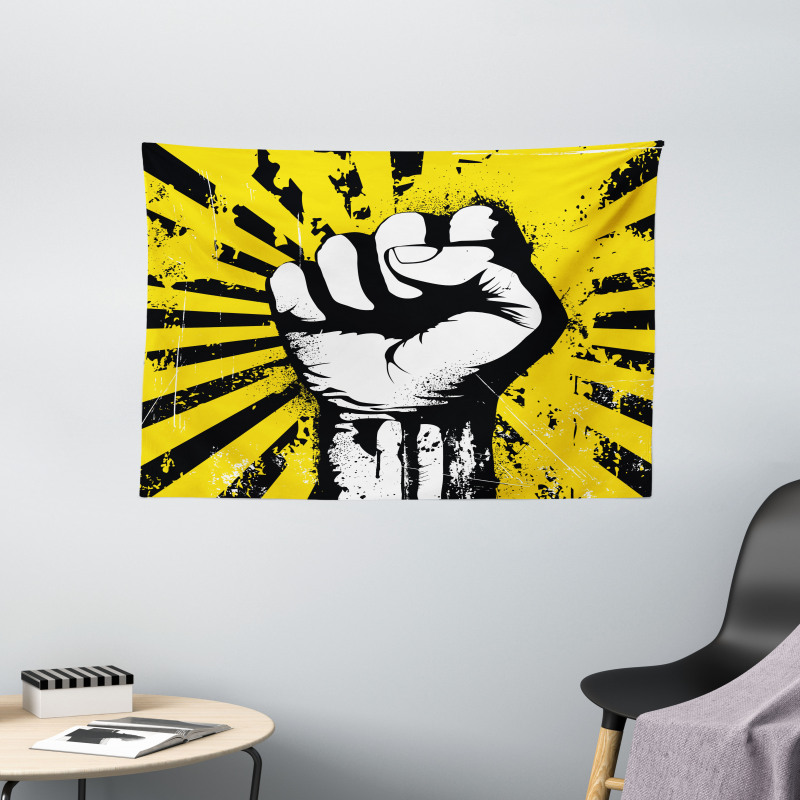 Clenched Fist Wide Tapestry