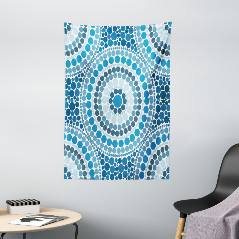 Concentric Circles Dots Tapestry