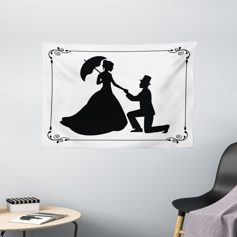 Marriage Proposal Wide Tapestry