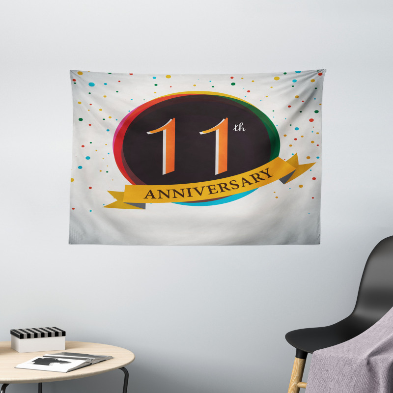 11 Year Retro Style Wide Tapestry