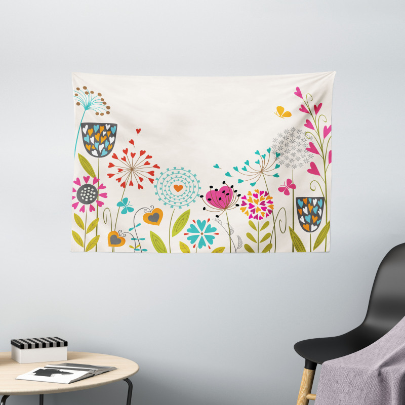 Hearty Dandelion Seeds Wide Tapestry