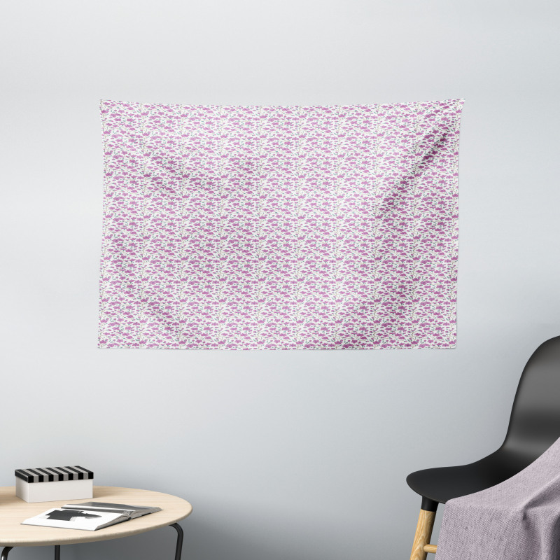 Magnolia Flower and Buds Wide Tapestry