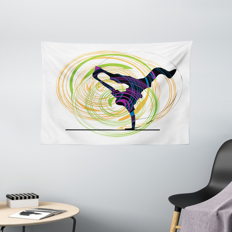 Single Hand Stand Move Wide Tapestry