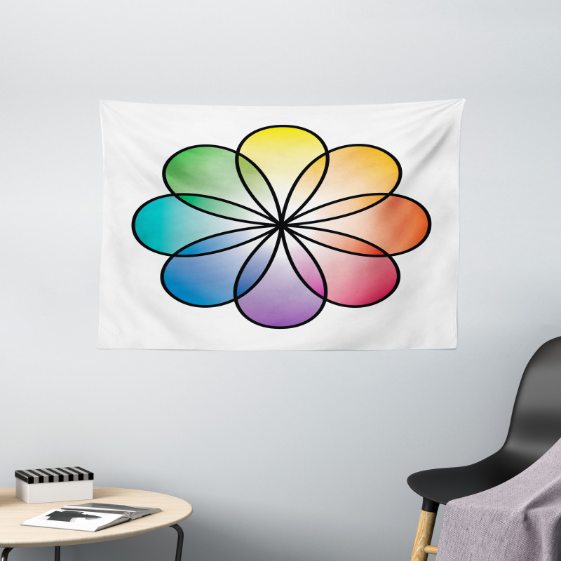 Flower of Life Motif Wide Tapestry