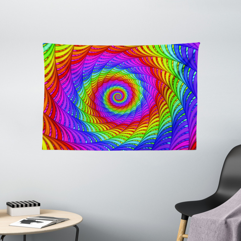 Contemporary Psychedelic Wide Tapestry