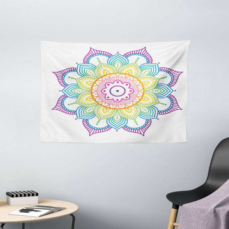 Scales and Dots Wide Tapestry