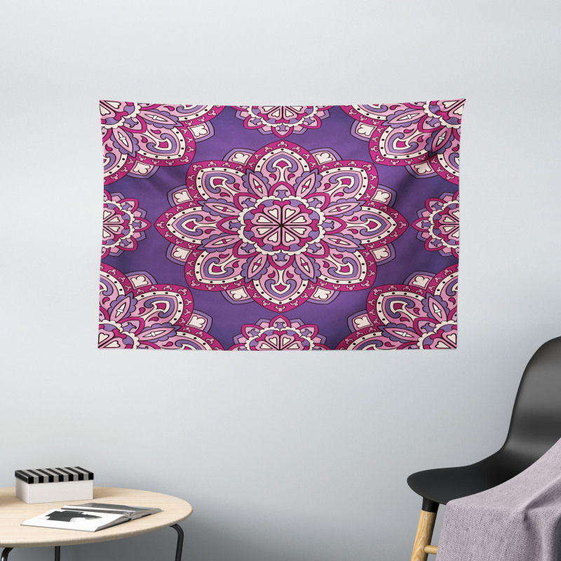 Colorful Design Wide Tapestry