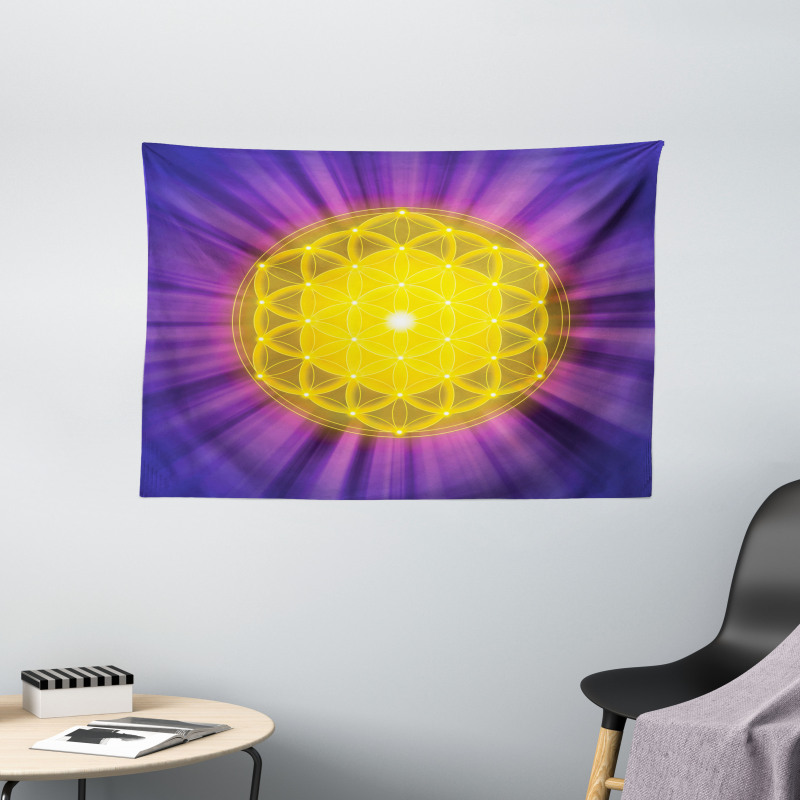 Flower of Life Wide Tapestry
