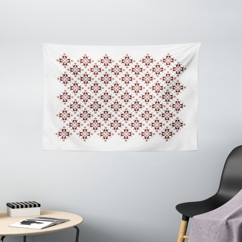Indonesian Native Tile Wide Tapestry