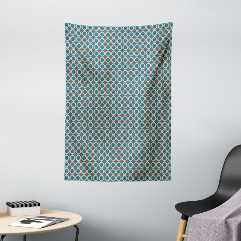Round Shapes Squares Tapestry