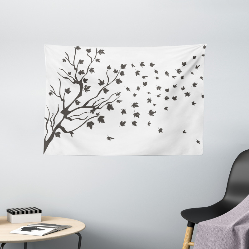 Maple Silhouette Wide Tapestry