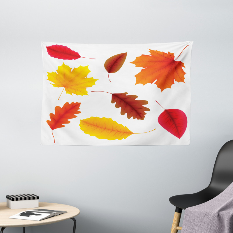 Autumn Foliage Flora Wide Tapestry