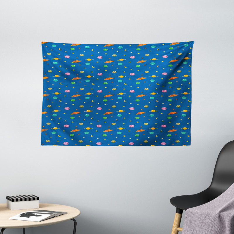 Planets and Stars Wide Tapestry