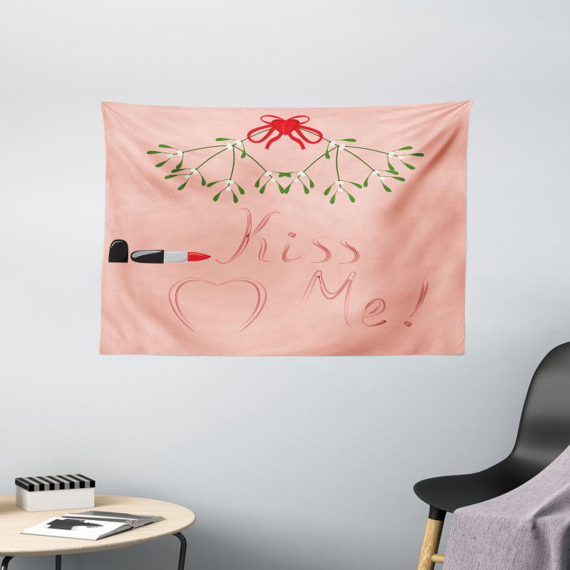 Romantic Christmas Wide Tapestry