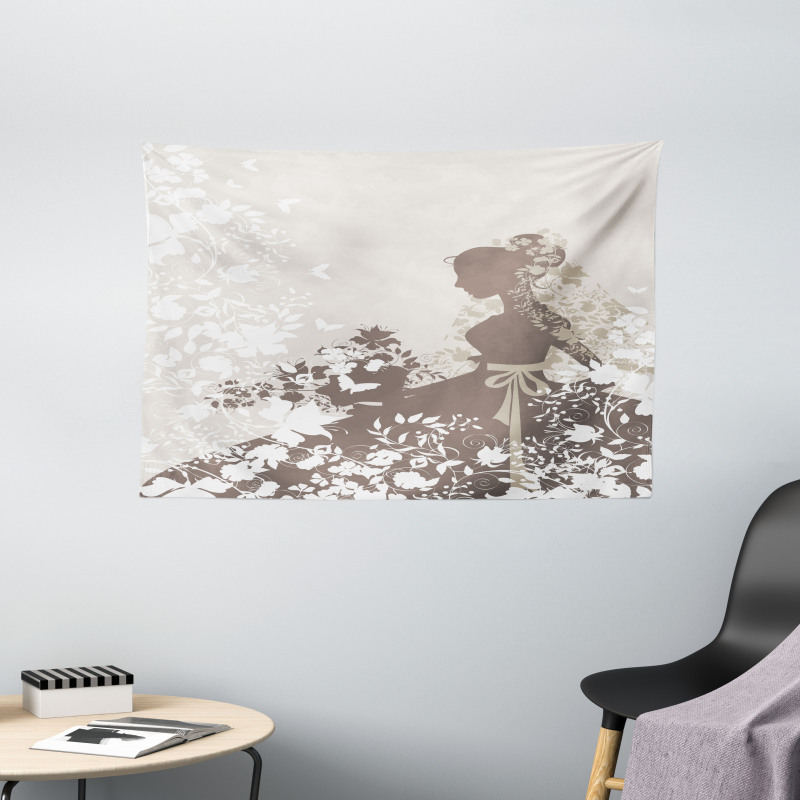 Wedding Bride Wide Tapestry