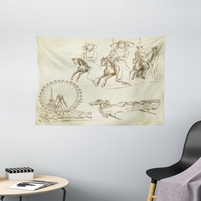 Merry Go Round Wide Tapestry