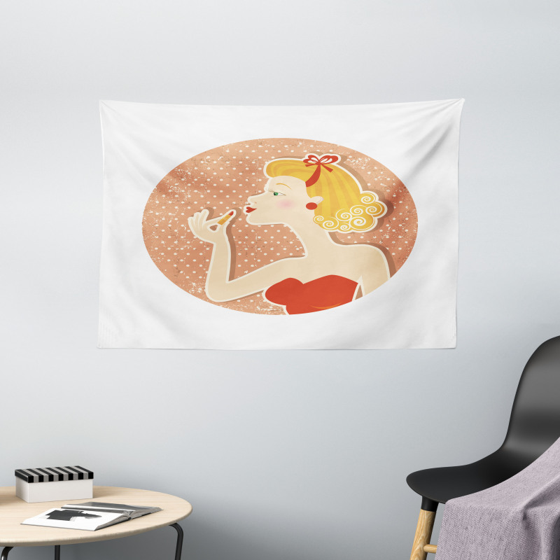 Pin up Female Wide Tapestry