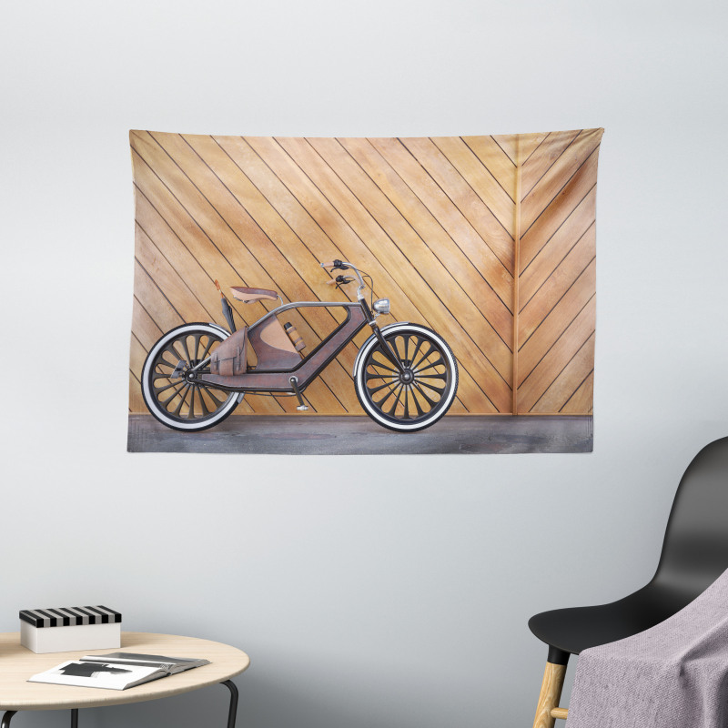 Vintage Bicycle Wall Wide Tapestry