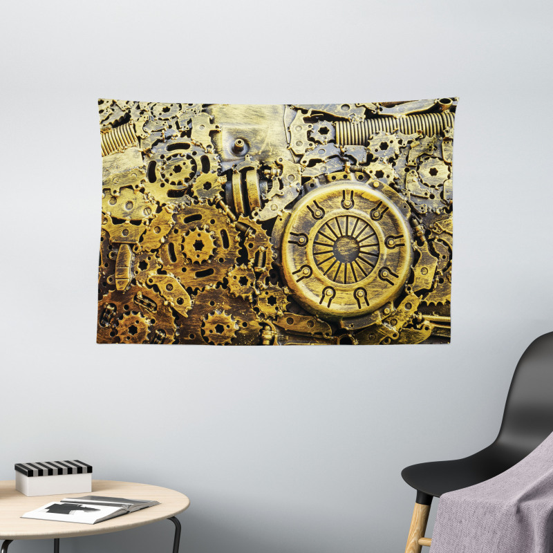 Vintage Machinery Wide Tapestry