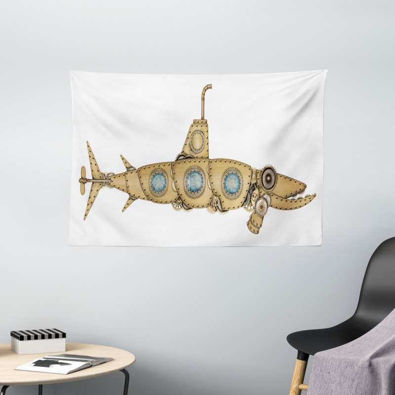 Barracuda Submarine Wide Tapestry