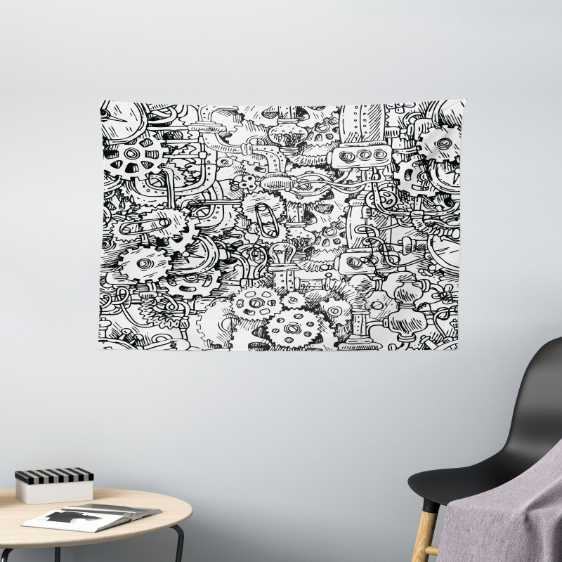Manufacturing Theme Wide Tapestry