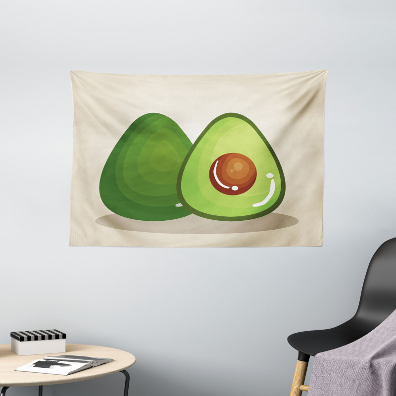 Organic Freshness Theme Wide Tapestry