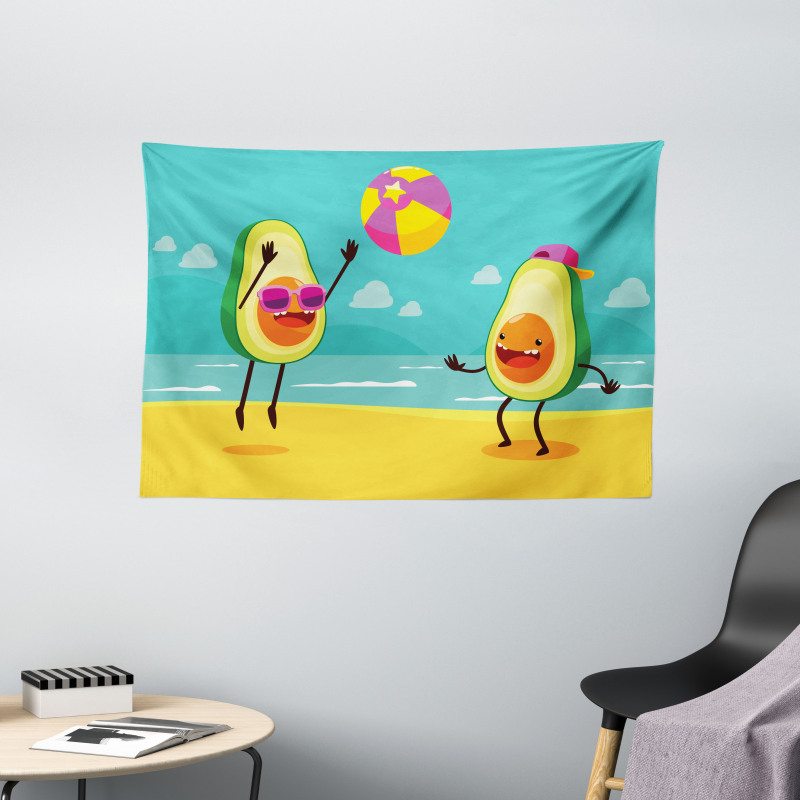 Summer Beach Volleyball Wide Tapestry