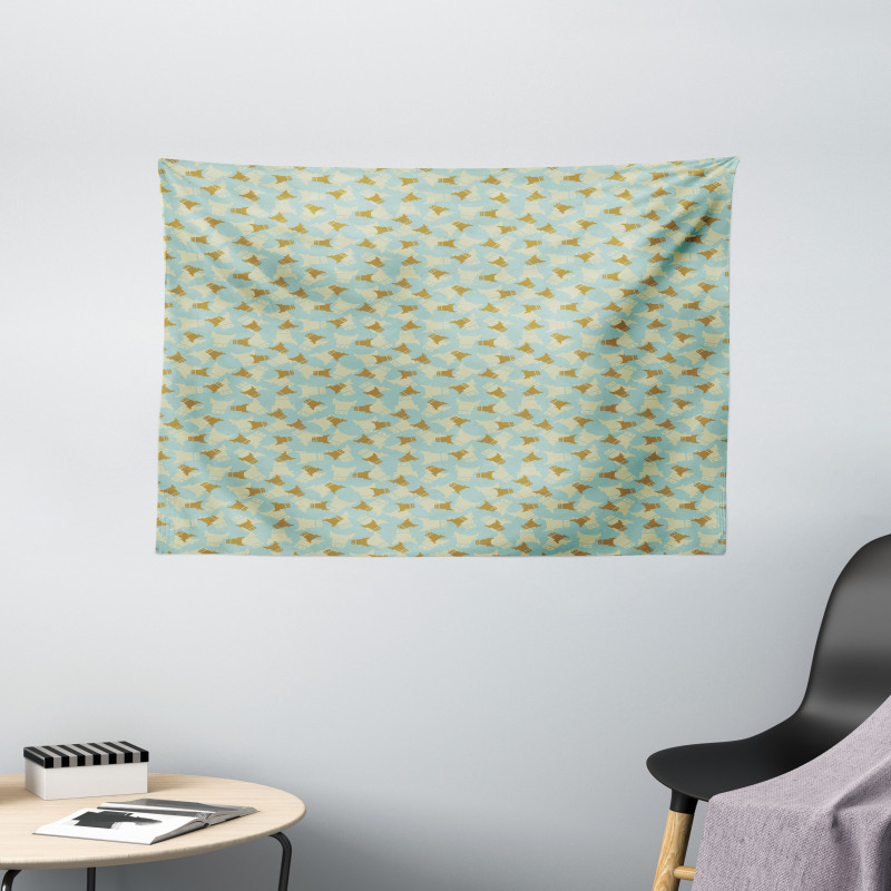 Domestic Livestock Cow Wide Tapestry