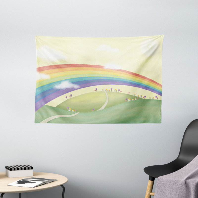 Fairytale Countryside Wide Tapestry