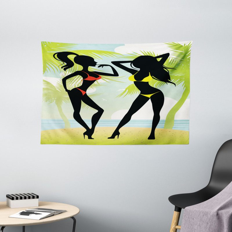 Tropical Island Wide Tapestry