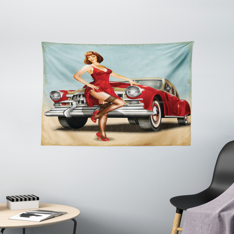 Dutch Haircut Style Wide Tapestry