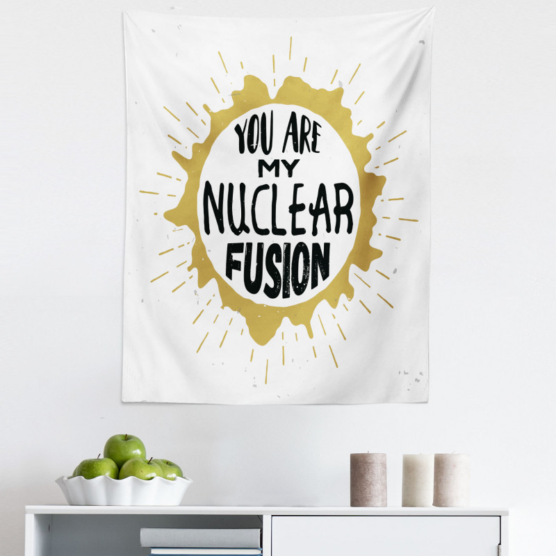 Romantik Mikrofiber Duvar Halısı Sen Benim Nükleer Füzyonumsun Yazılı Model