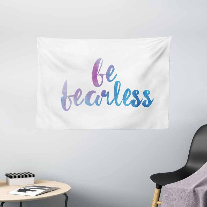 Be Fearless Watercolors Wide Tapestry
